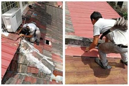 Roof repair project in Kuala Lumpur